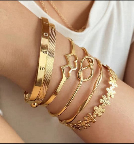 Gold Bracelet Stack
