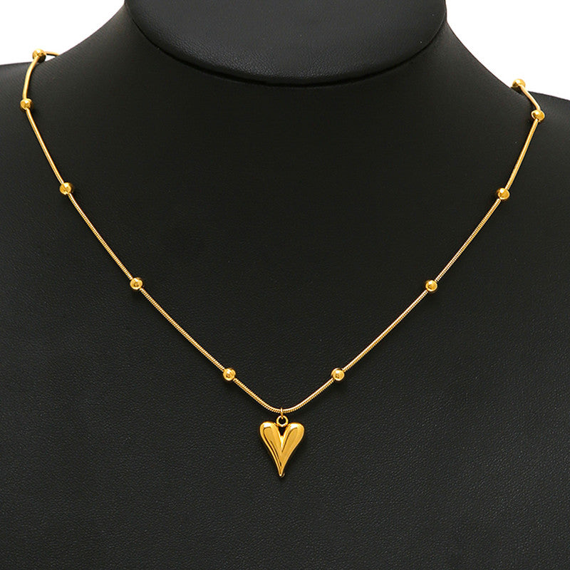 Heart of Gold Ball Chain Necklace