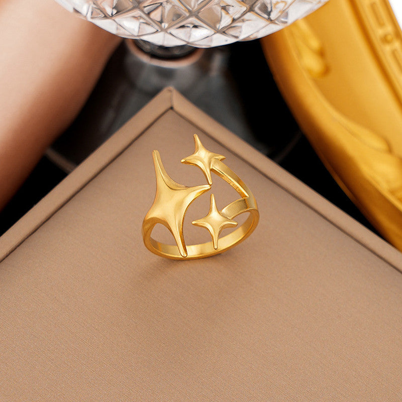 Celestial Star Stainless Steel Adjustable Ring