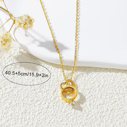 Gold Heart-Themed Pendant Chain