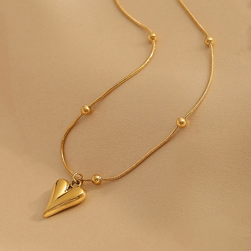 Heart of Gold Ball Chain Necklace