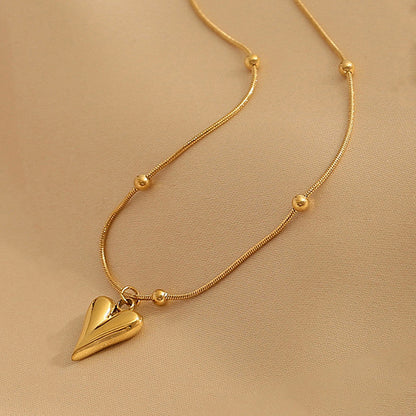 Heart of Gold Ball Chain Necklace