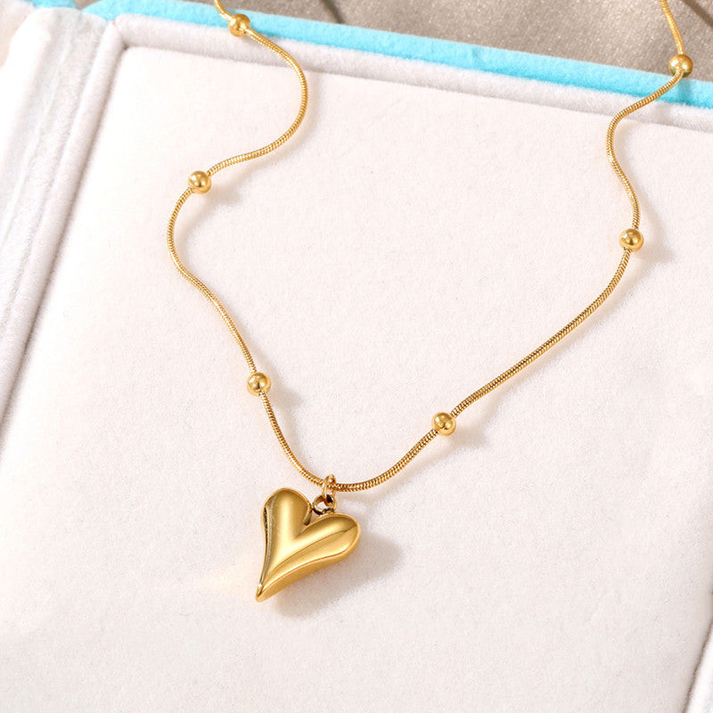 Heart of Gold Ball Chain Necklace