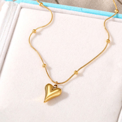 Heart of Gold Ball Chain Necklace