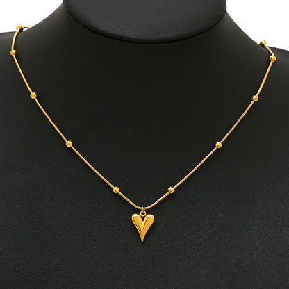 Heart of Gold Ball Chain Necklace