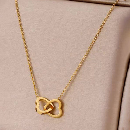 Interlocked Eternal Heart Necklace