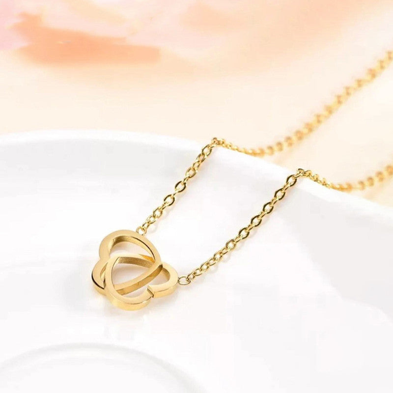 Interlocked Eternal Heart Necklace