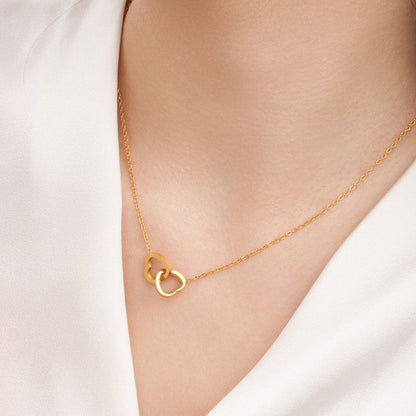 Interlocked Eternal Heart Necklace