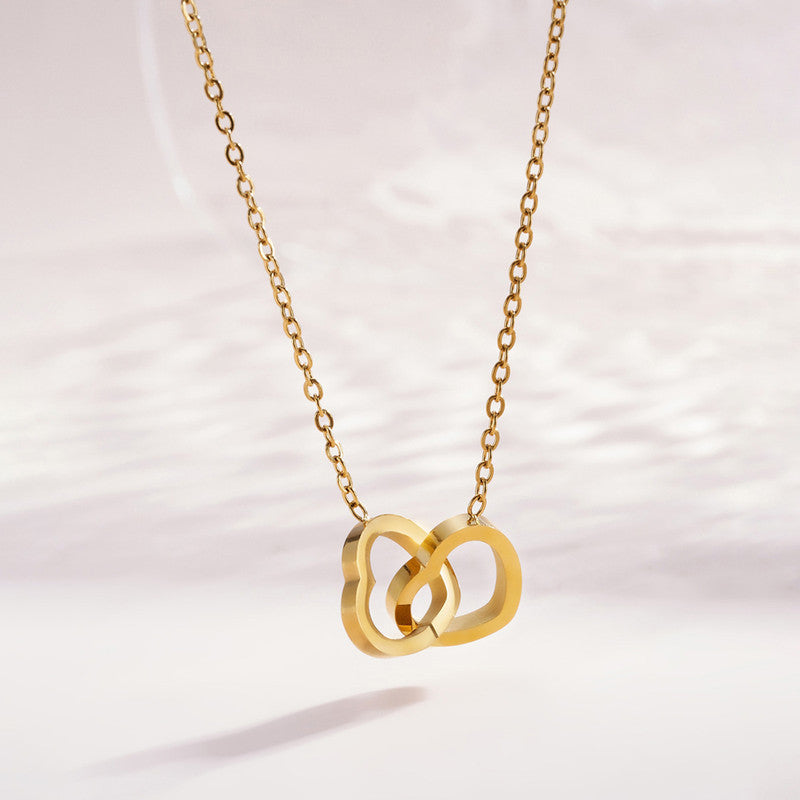 Interlocked Eternal Heart Necklace