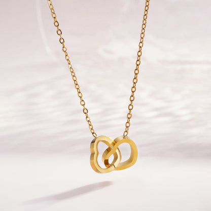 Interlocked Eternal Heart Necklace