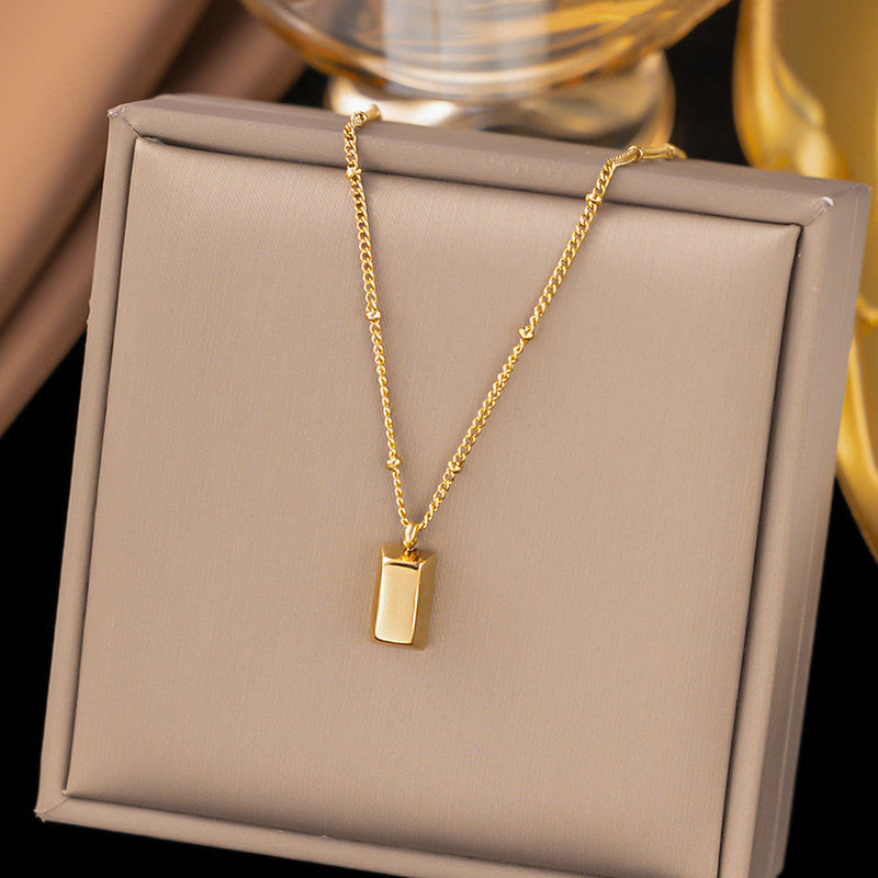 The Minimalist Gold Bar Satellite Necklace | 18k Gold Anti-Tarnish & Waterproof Chain