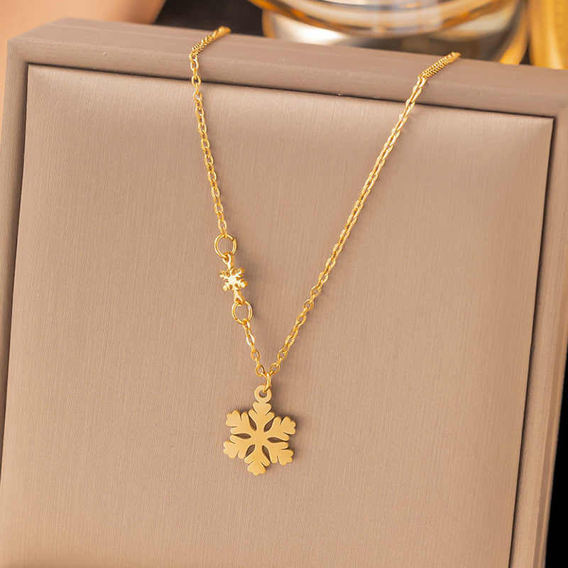 The Winter Solstice Snowflake Necklace | 18k Gold Anti-Tarnish & Waterproof Charm