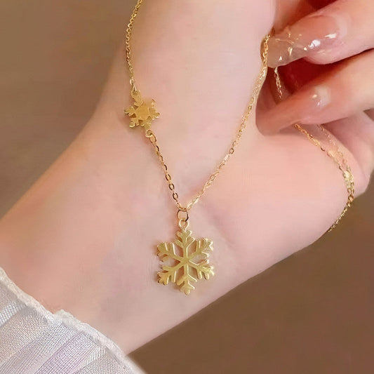 The Winter Solstice Snowflake Necklace | 18k Gold Anti-Tarnish & Waterproof Charm