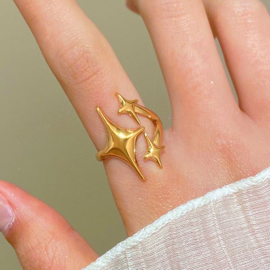 Celestial Star Stainless Steel Adjustable Ring