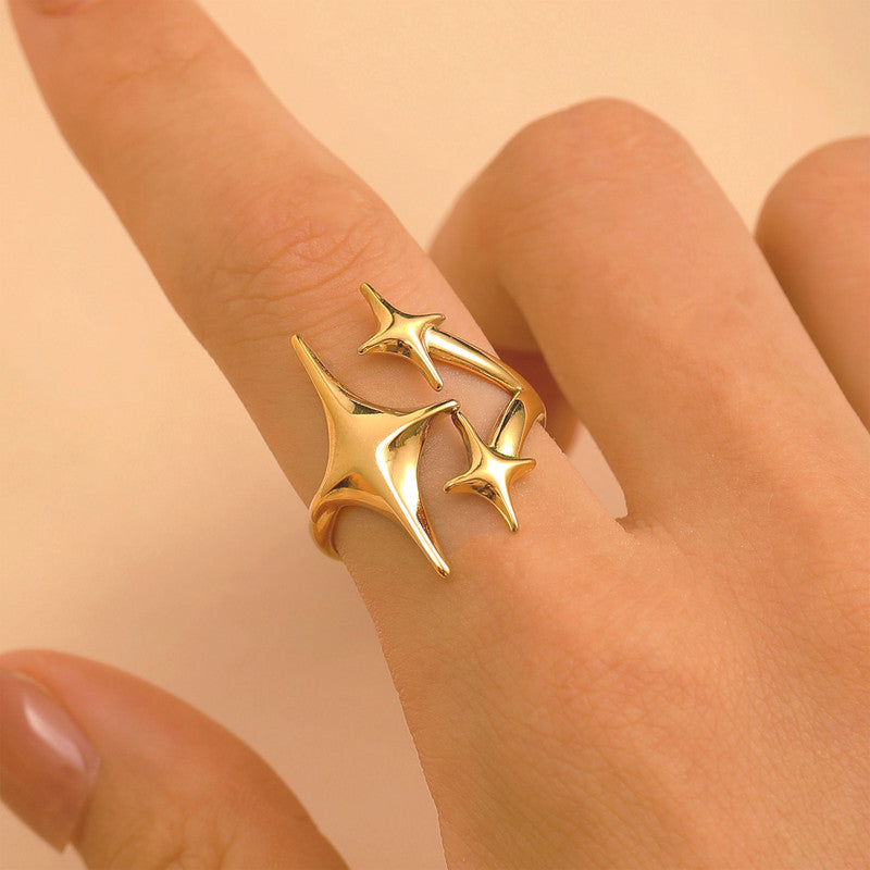 Celestial Star Stainless Steel Adjustable Ring