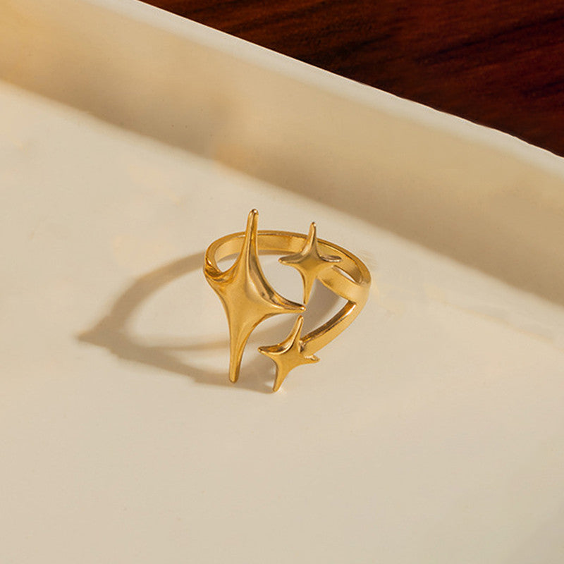 Celestial Star Stainless Steel Adjustable Ring