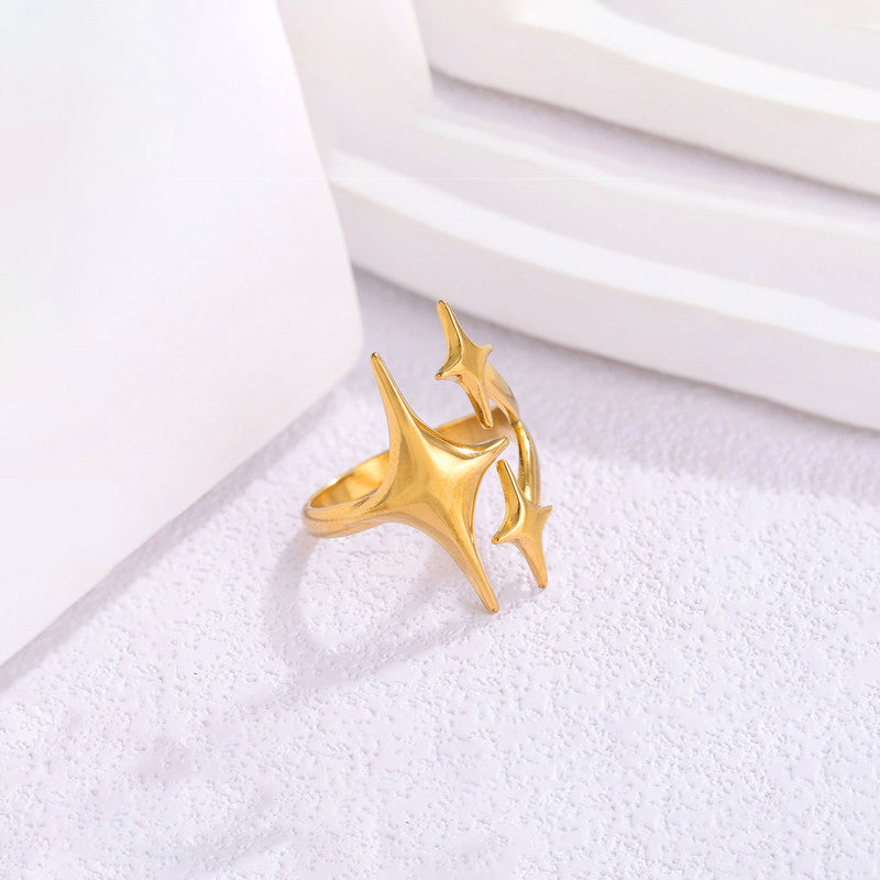 Celestial Star Stainless Steel Adjustable Ring