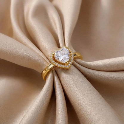 Timeless Heart Halo Adjustable Ring | Aloré