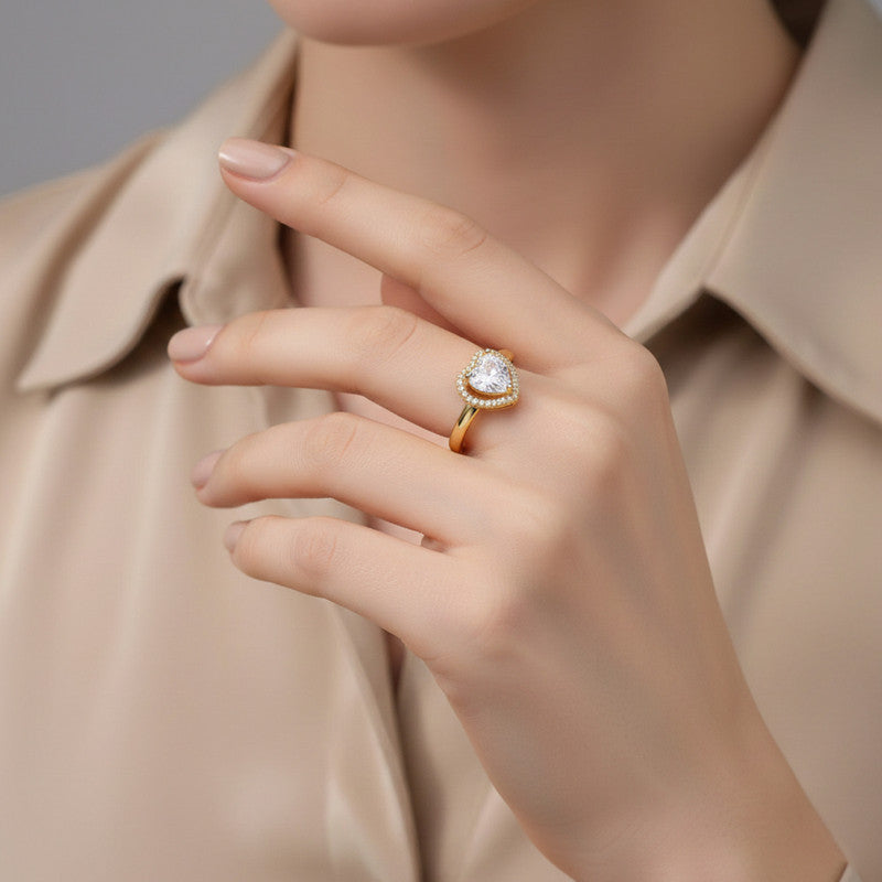 Timeless Heart Halo Adjustable Ring | Aloré