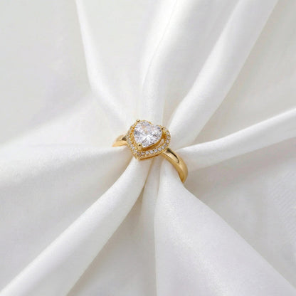 Timeless Heart Halo Adjustable Ring | Aloré