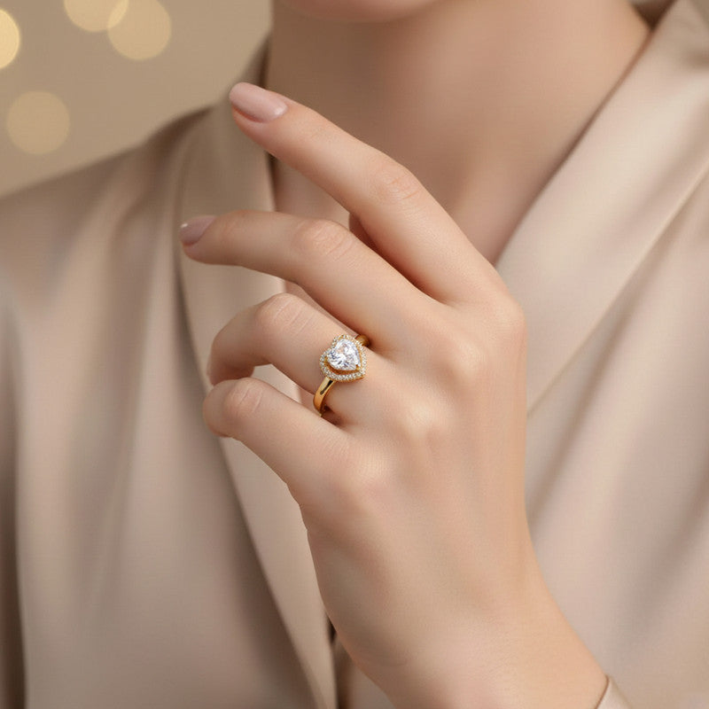 Timeless Heart Halo Adjustable Ring | Aloré