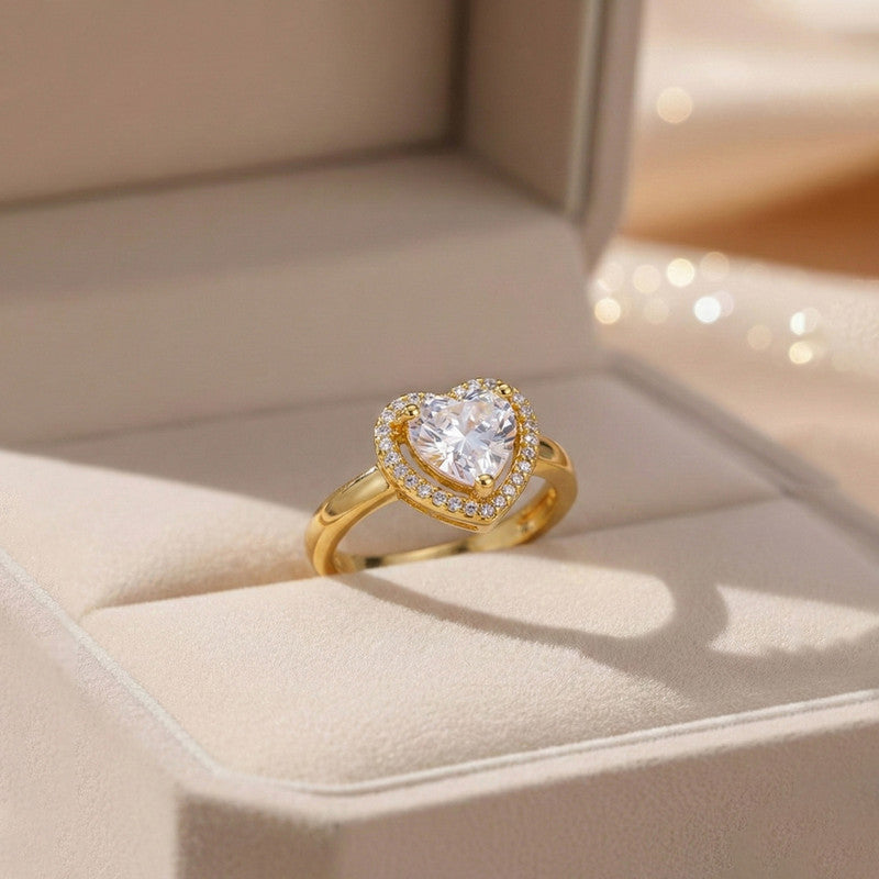 Timeless Heart Halo Adjustable Ring | Aloré