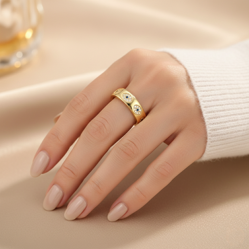 Eternal Evil Eye Zirconia Band Ring