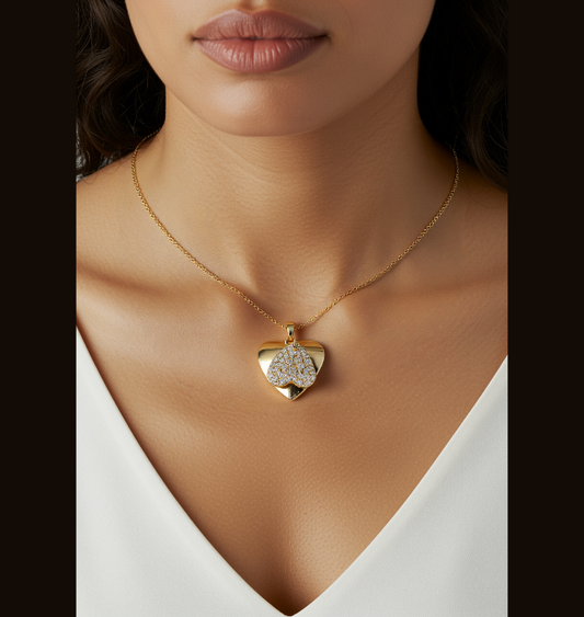 The Amore Rotating Heart Locket | 18k Gold Anti-Tarnish Stainless Steel Necklace