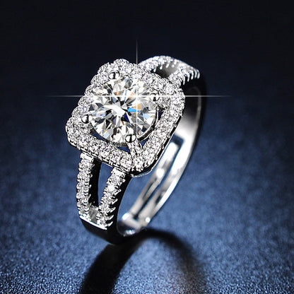 The "Lumière" Luxury Halo Statement Ring | Premium Anti-Tarnish Finish | Adjustable Diamond-Simulant Sparkle