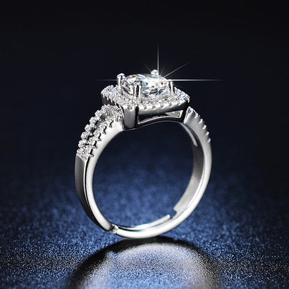 The "Lumière" Luxury Halo Statement Ring | Premium Anti-Tarnish Finish | Adjustable Diamond-Simulant Sparkle