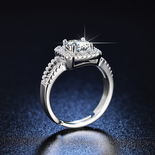 The "Lumière" Luxury Halo Statement Ring | Premium Anti-Tarnish Finish | Adjustable Diamond-Simulant Sparkle