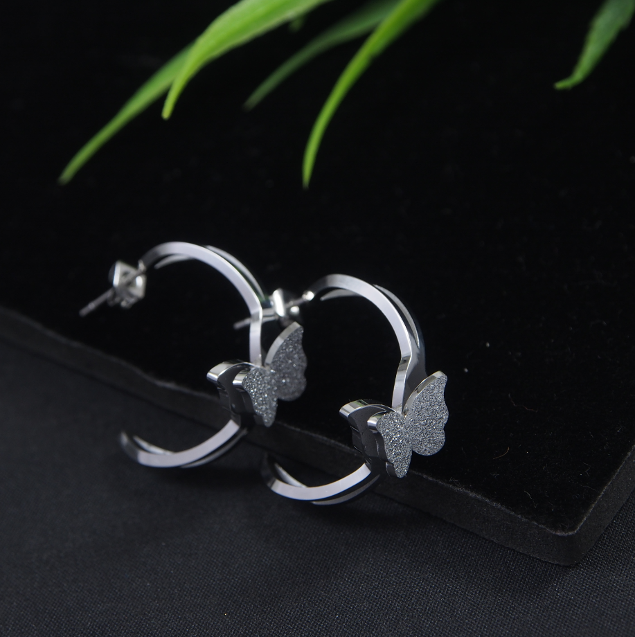 Butterfly Cuff Hoop Earrings